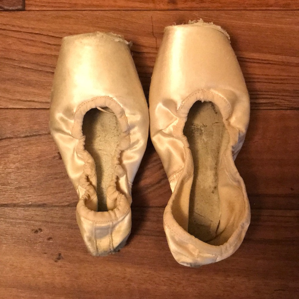 Pair of Used and Battered Pointe Shoes